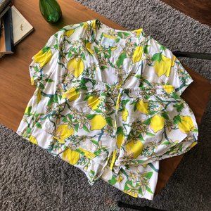 Piyama Floral Lemon Patterned Pajama Set